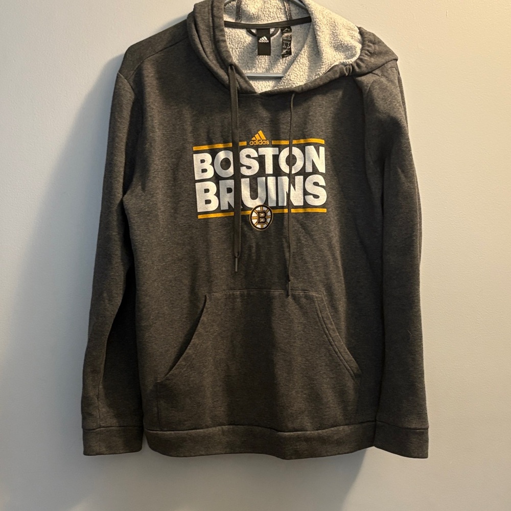 Adidas Charcoal Boston Bruins Hoodie